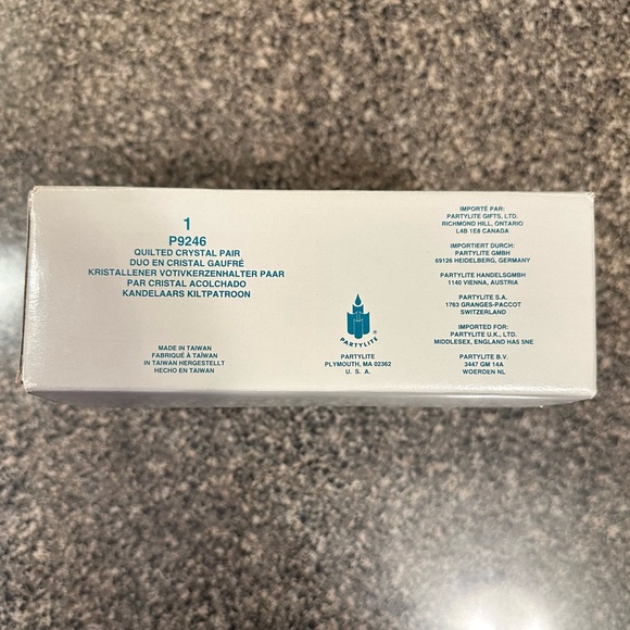 PartyLite Quilted Crystal Pair Candleholders NWT - Picture 9 of 9